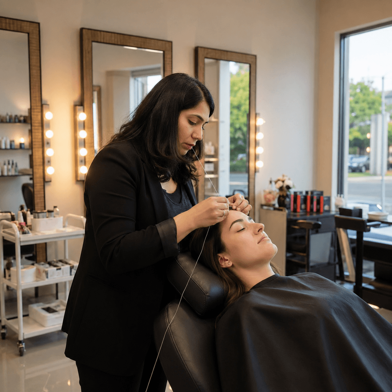 Inside Mesmerising Beauty salon in Gosforth